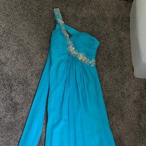 Sky Blue Night Moves Prom Dress Size 6